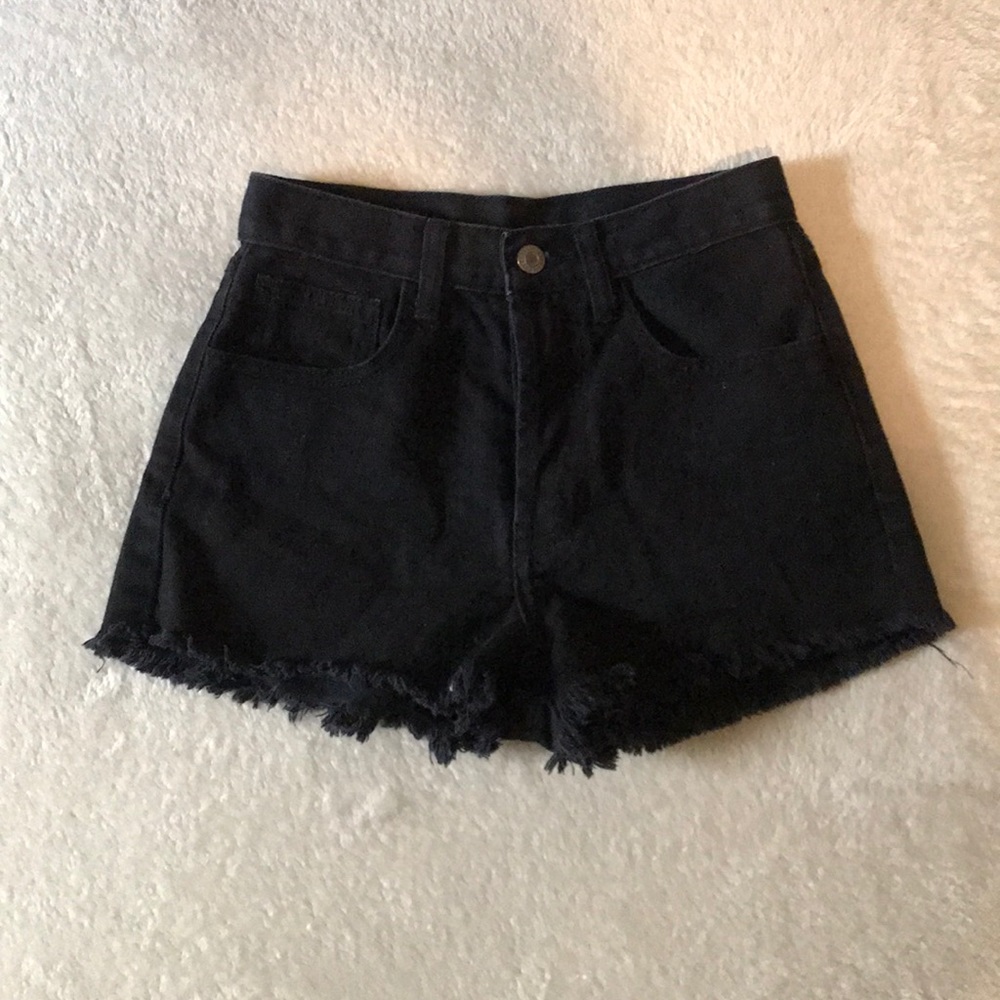 Brandy Melville black denim shorts